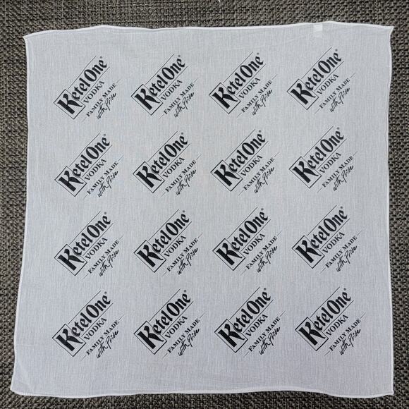 Ketel One‎ Vodka Bandana Handkerchief White Black Square Cotton Alcohol Gift - Picture 1 of 4